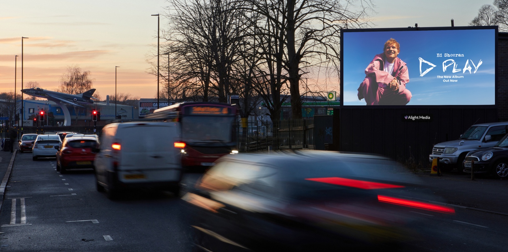 Ed Sheeran Play album digital billboard campaign